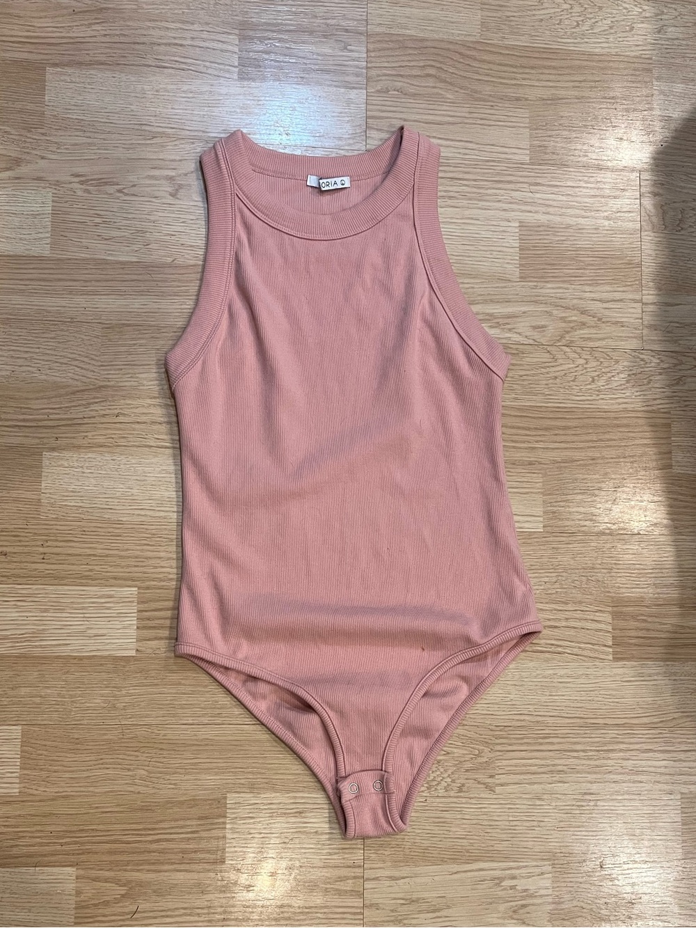 Light pink ribbed bodysuit